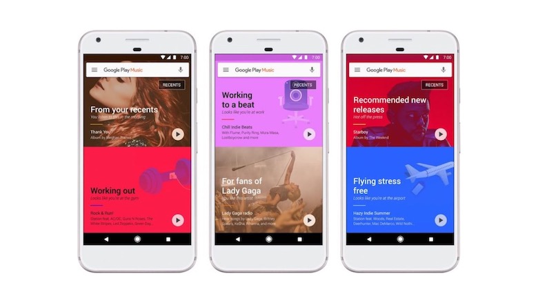 Google Play Music - Telas da nova versão lançada em novembro 2016