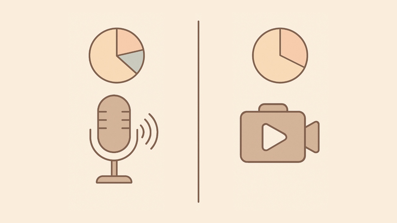 O áudio ainda domina o consumo de podcasts mesmo com o avanço do vídeo