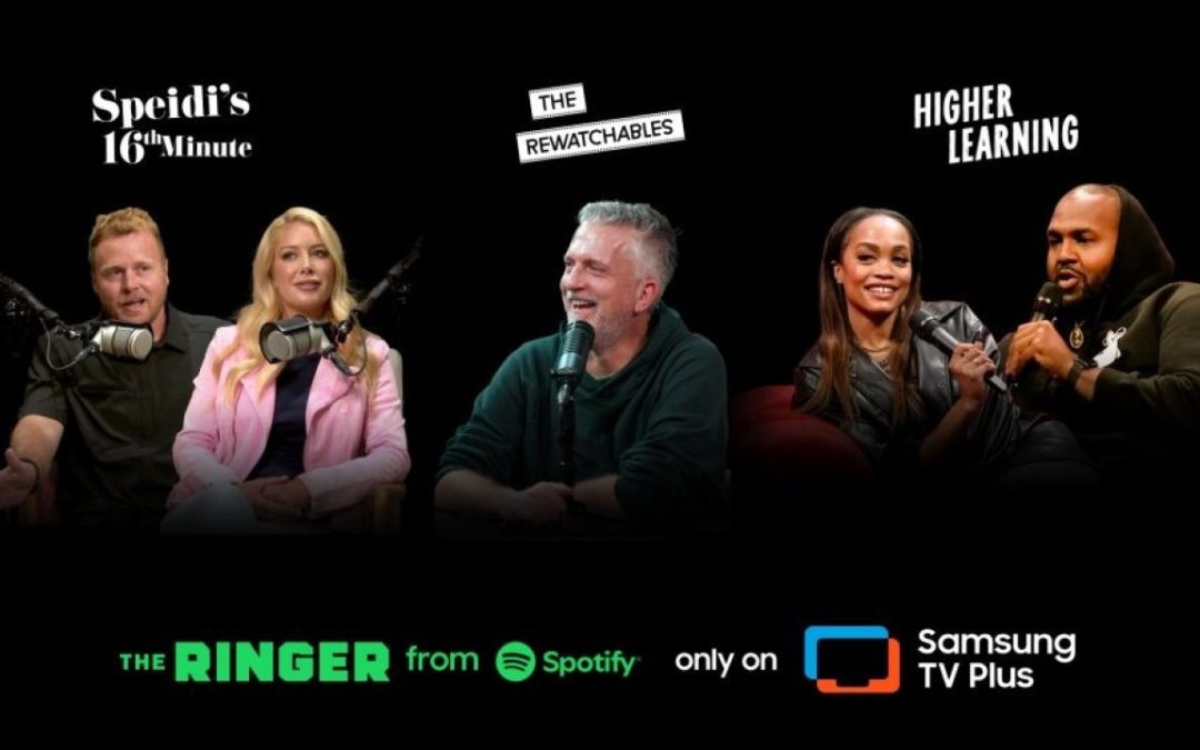 Spotify lança seu primeiro canal FAST com podcasts The Ringer na Samsung TV Plus